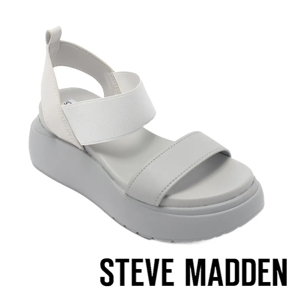 【STEVE MADDEN】CRUISE 拼接寬帶厚底涼鞋(米咖色) 歷史價格詳細信息