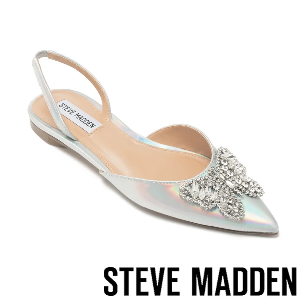 【STEVE MADDEN】JIANNA 鑽面蝴蝶尖頭平底涼鞋(金色) 歷史價格詳細信息