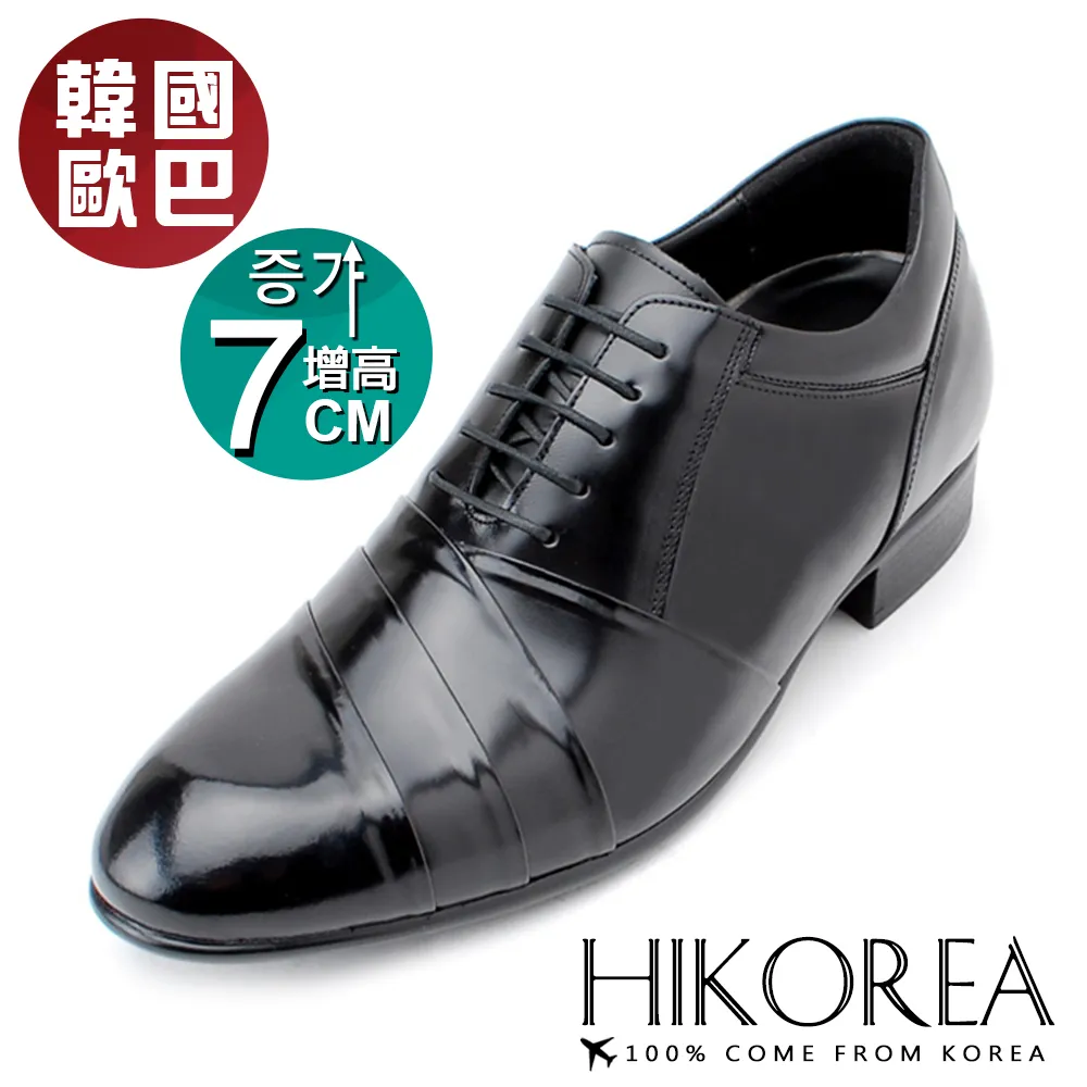 【HIKOREA韓國皮鞋】正韓空運。增高7cm質感亮面擦色漸層雕花尖頭皮鞋(8-9039/現+預) 歷史價格詳細信息