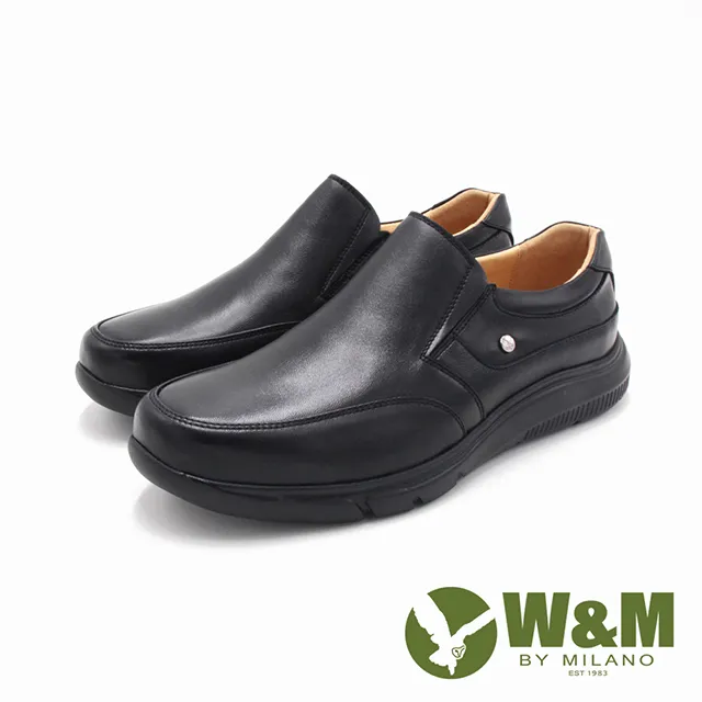 W&M(男)真皮減壓黏帶款 厚底男皮鞋－黑(另有咖) 歷史價格詳細信息