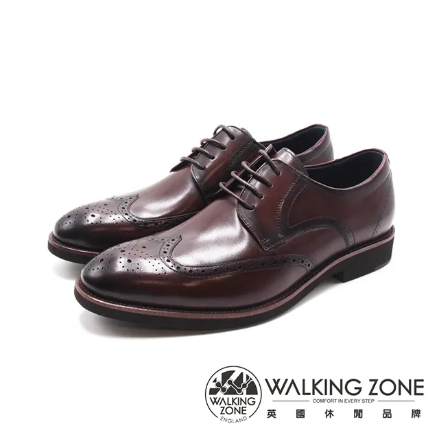WALKING ZONE(男)W線條商務上班皮鞋 男鞋-黑色 歷史價格詳細信息