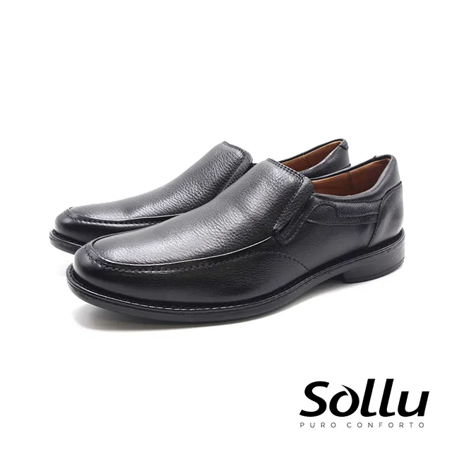 Sollu 巴西專櫃經典手縫線紳士皮鞋 男鞋-黑 歷史價格詳細信息