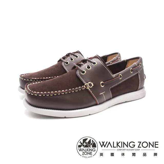 WALKING ZONE (男)經典牛皮舒適樂福皮鞋 男鞋-棕(另有黑) 歷史價格詳細信息