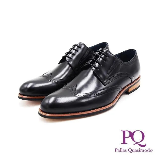 PQ(男)圓頭W翼紋德比真皮鞋 男鞋-深藍(另有黑) 歷史價格詳細信息