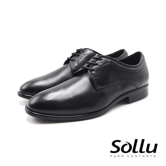 Sollu 巴西專櫃3孔經典素面綁帶皮鞋-黑 歷史價格詳細信息