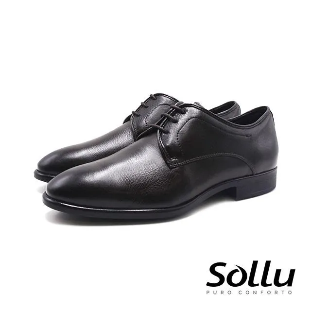Sollu 巴西專櫃3孔經典素面綁帶皮鞋-黑 歷史價格詳細信息
