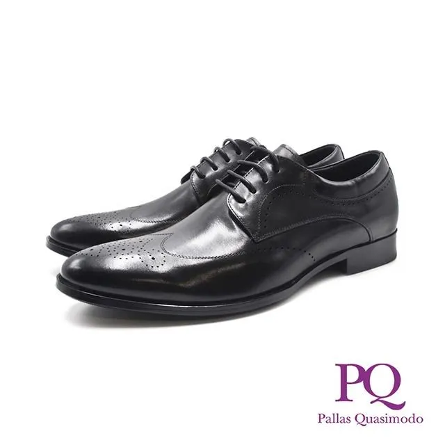 PQ(男)壓點紋車縫樂福皮鞋 男鞋-黑色 歷史價格詳細信息