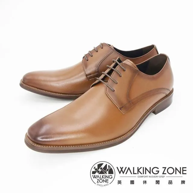 WALKING ZONE(男) 英倫素色綁帶皮鞋 男鞋-棕(另有黑) 歷史價格詳細信息