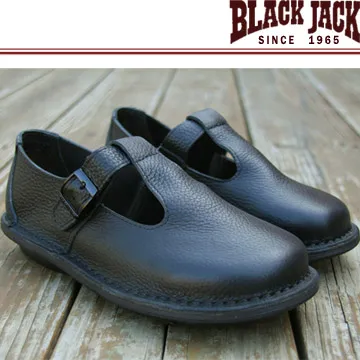 【BLACK JACK 黑傑克足跡舒適鞋】 COW打包青春花樣蝴蝶結氣墊鞋  黑色小羊皮 歷史價格詳細信息