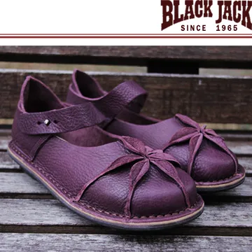 【BLACK JACK 黑傑克足跡舒適鞋】 COW打包青春花樣蝴蝶結氣墊鞋  黑色小羊皮 歷史價格詳細信息