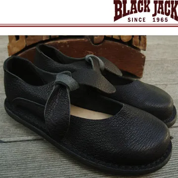 【BLACK JACK 黑傑克足跡舒適鞋】 COW打包青春花樣蝴蝶結氣墊鞋  黑色小羊皮 歷史價格詳細信息
