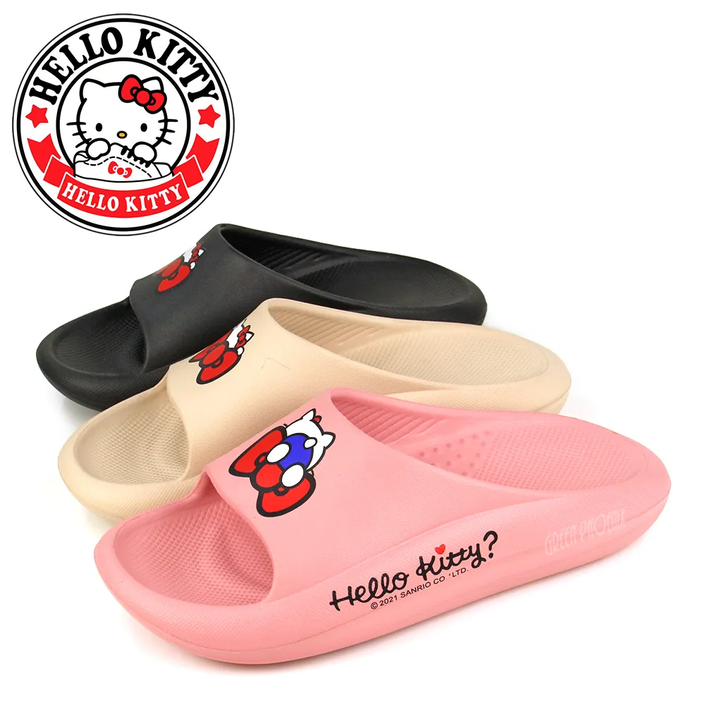 【HELLO KITTY】凱蒂貓捉迷藏奶油頭造型平底休閒鞋/便鞋N-21007 歷史價格詳細信息