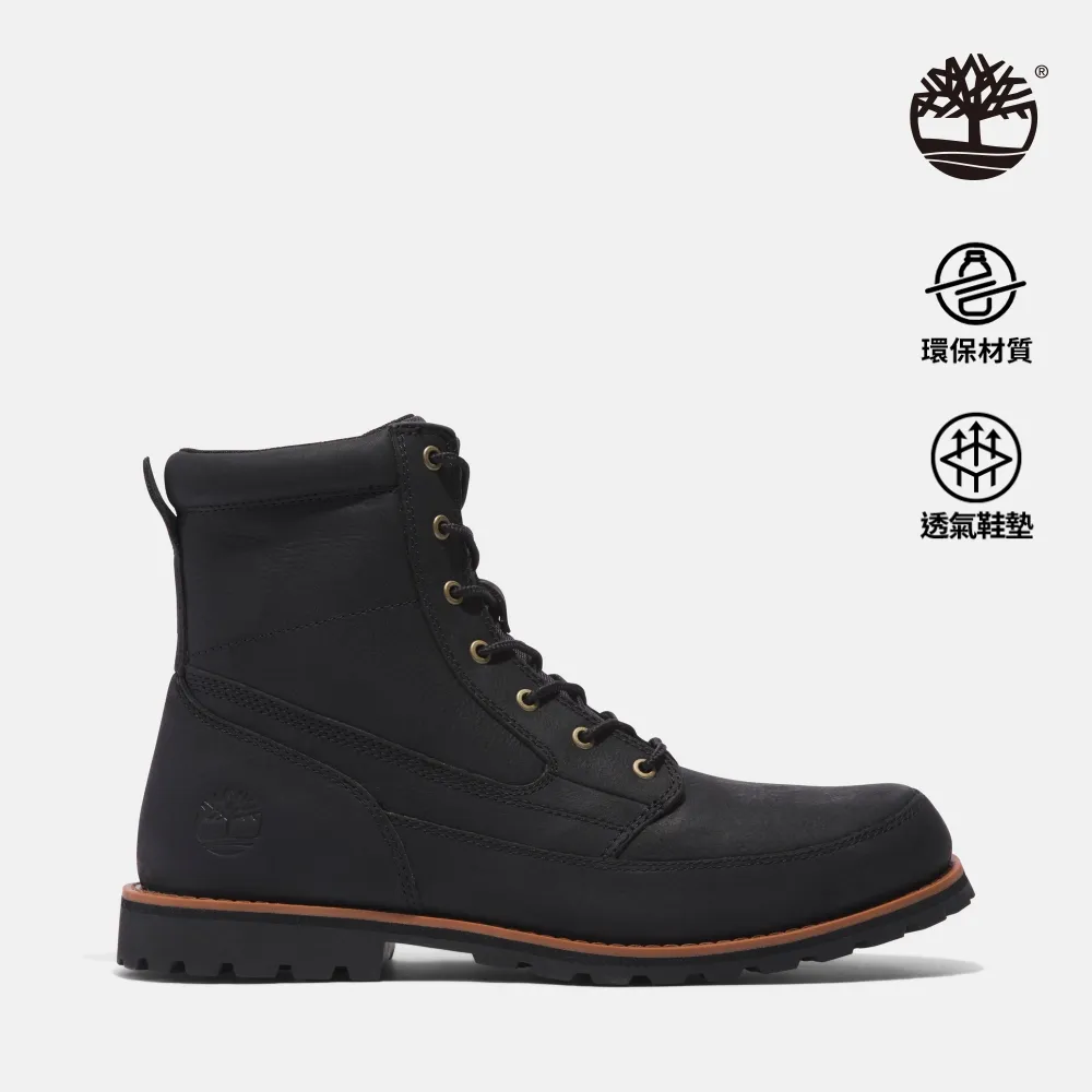 Timberland 女款黑色全粒面皮革6吋綁帶靴|A41S7015 歷史價格詳細信息