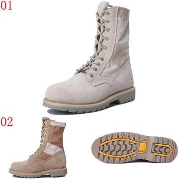 pathfinder口75822F口情侶款真皮戶外工裝沙漠靴男PF高筒戰鬥登山沙地軍靴JHS杰恆社 歷史價格詳細信息