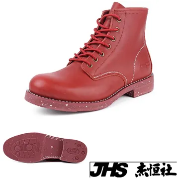 pathfinder口577107007口冬季英倫潮流短筒牛仔靴PF真皮工裝傘兵軍靴紅色亮皮JHS杰恆社 歷史價格詳細信息