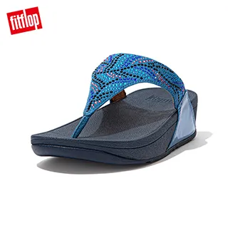 【FitFlop】LULU CRYSTAL FEATHER TOE-POST SANDALS 閃耀多色水鑽夾腳涼鞋-女(柔和粉) 歷史價格詳細信息