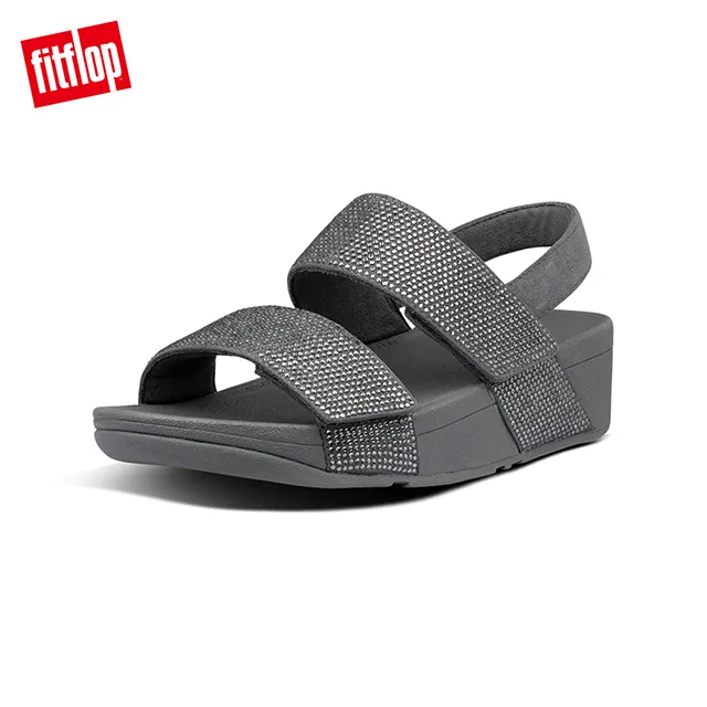 【FitFlop】MINA CRYSTAL BACK-STRAP SANDALS 水鑽裝飾可調式後帶涼鞋-女(錫色) 歷史價格詳細信息