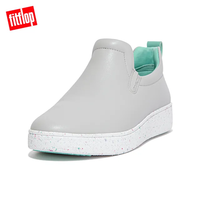 【FitFlop】RALLY LEATHER SLIP-ON TRAINERS 易穿脫時尚休閒鞋-女(靚黑色) 歷史價格詳細信息