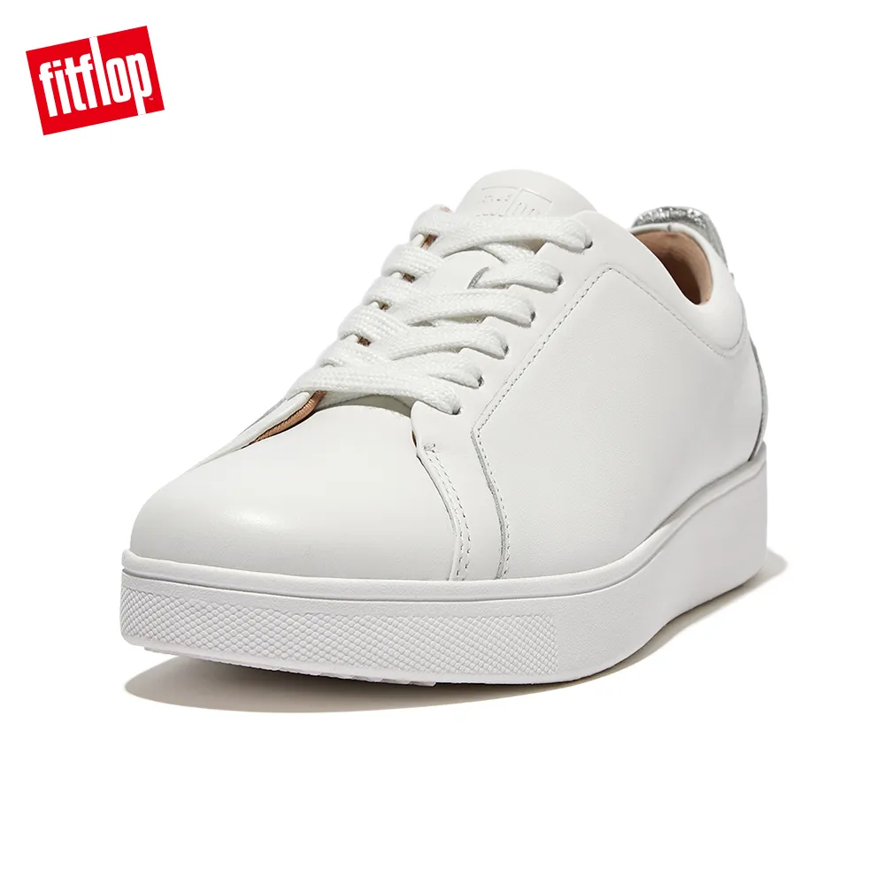 【FitFlop】RALLY METALLIC BACKTAB SNEAKERS運動風繫帶休閒鞋-女(都會白/玫瑰金) 歷史價格詳細信息