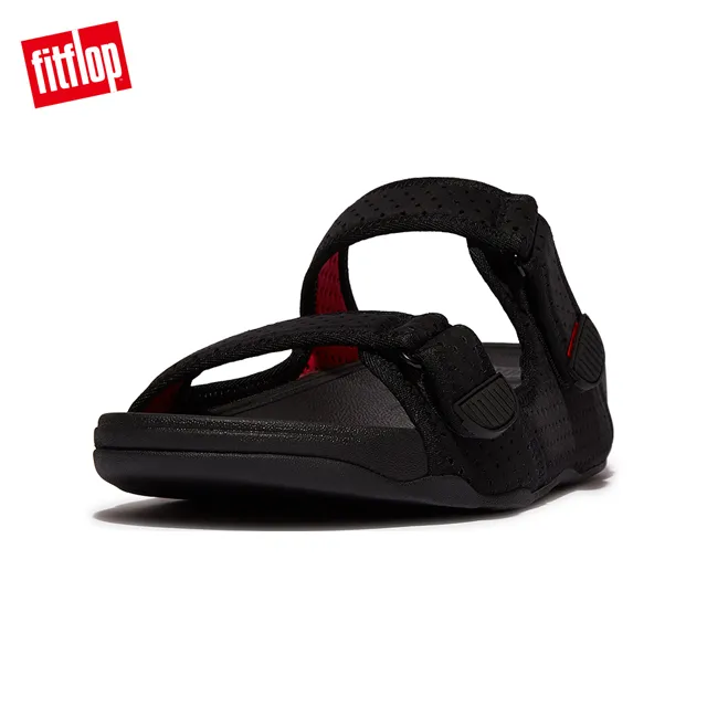 【FitFlop】GOGH MOC WATER-RESISTANT PERF BACK-STRAP SANDALS透氣淺水布後帶涼鞋-男(午夜藍/大溪地藍) 歷史價格詳細信息