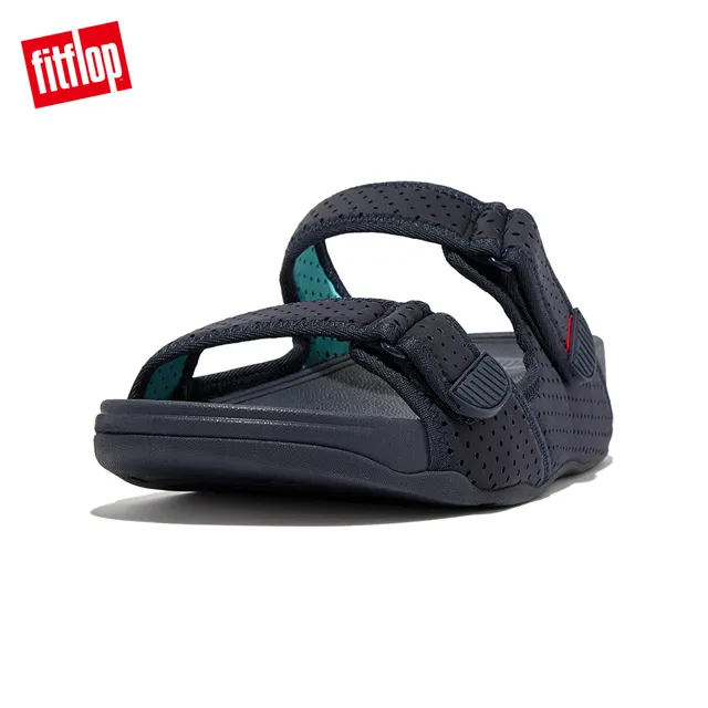 【FitFlop】GOGH MOC WATER-RESISTANT PERF BACK-STRAP SANDALS透氣淺水布後帶涼鞋-男(午夜藍/大溪地藍) 歷史價格詳細信息