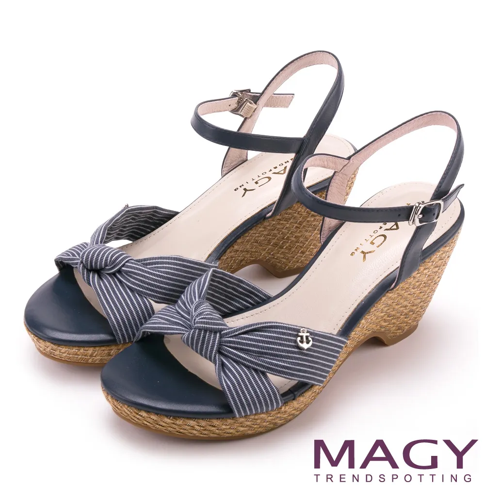 MAGY 扭結蝴蝶結抓皺真皮低跟鞋 淺綠 歷史價格詳細信息