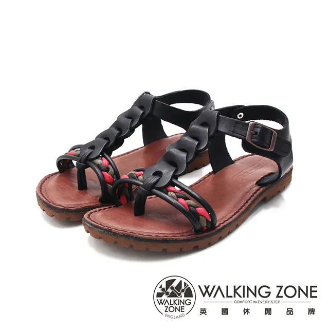WALKING ZONE 皮革雙帶兩穿休閒鞋 女鞋 - 藍 (另有紅) 歷史價格詳細信息