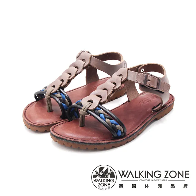 WALKING ZONE 皮革雙帶兩穿休閒鞋 女鞋 - 藍 (另有紅) 歷史價格詳細信息