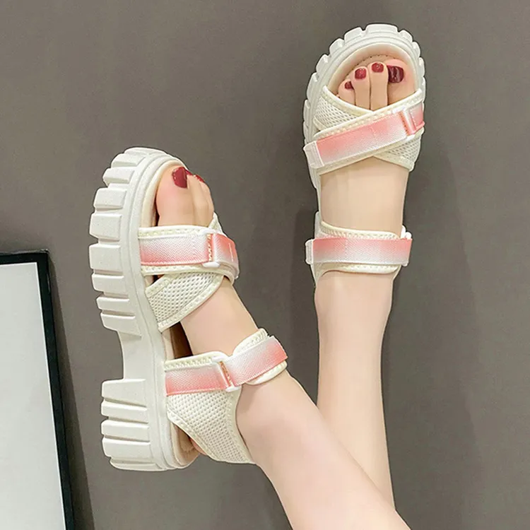 厚底涼拖鞋DANDT百搭舒適閃亮一字帶厚底涼拖鞋（22 APR C80-3）同風格請在賣場搜尋 WXY 或 華流鞋款 歷史價格詳細信息