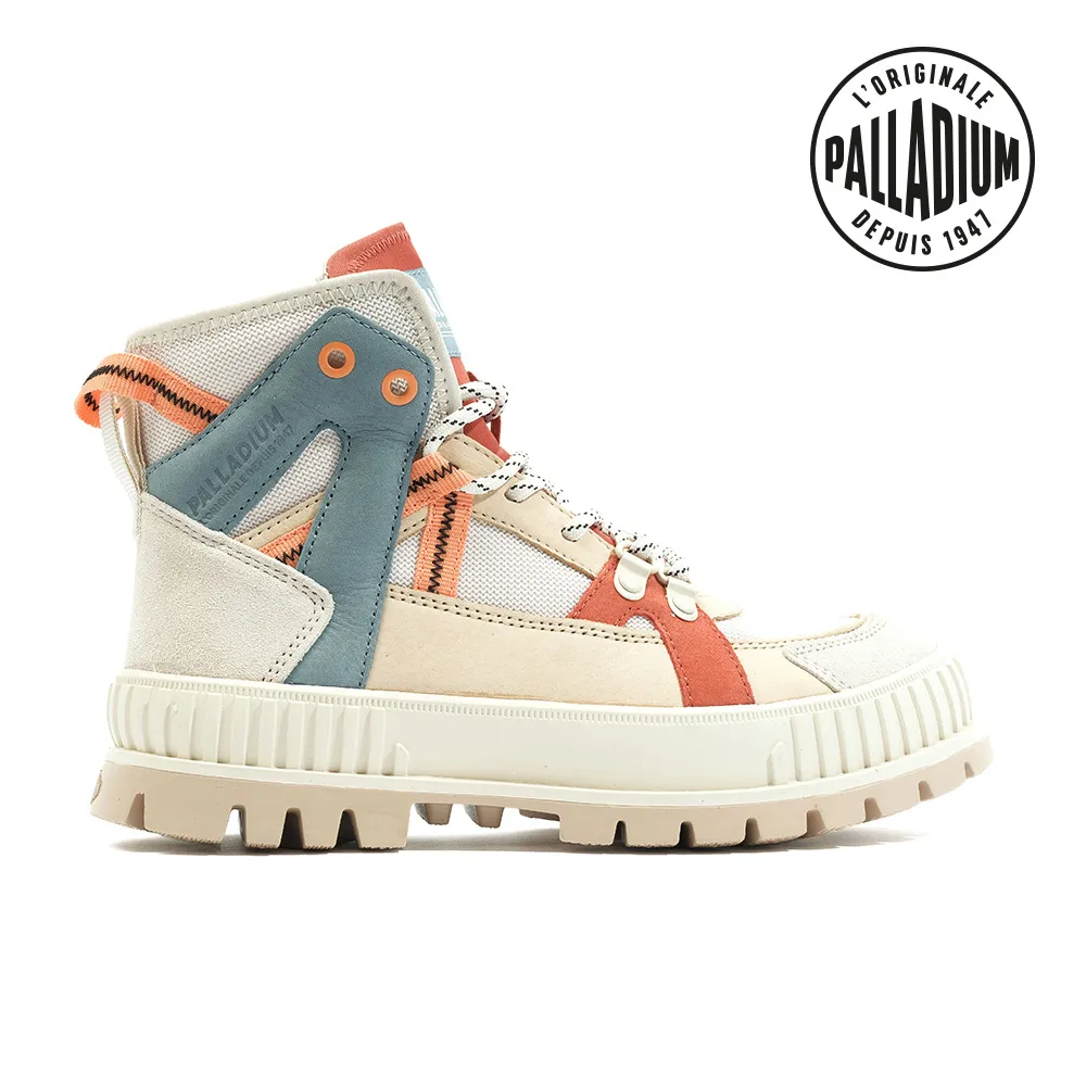 PALLADIUM PALLASHOCK OUTCITY厚底拼接皮革巧克力鞋-男-黑 歷史價格詳細信息