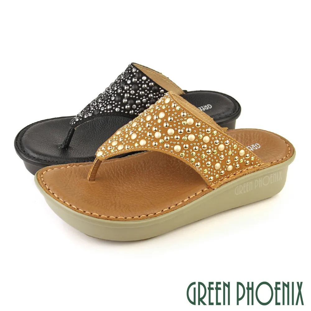 【GREEN PHOENIX】女 拖鞋 厚底 楔型 輕量 水鑽 透膚紗網 韓國製 U60-21891 歷史價格詳細信息