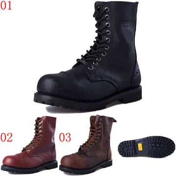 戶外馬丁靴男真皮春季頭層牛皮登山徒步皮鞋男防水防滑舒適爸爸鞋 歷史價格詳細信息