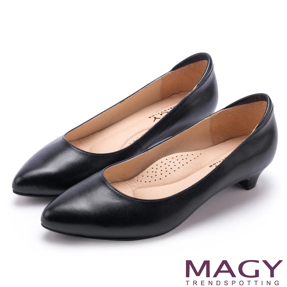 【MAGY】真皮尖頭低跟兩穿 女 穆勒鞋(白色) 歷史價格詳細信息