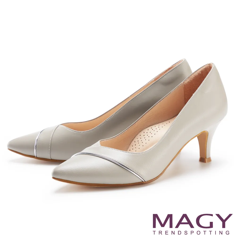 【MAGY】金屬飾條真皮樂福 女 粗低跟鞋(可可) 歷史價格詳細信息