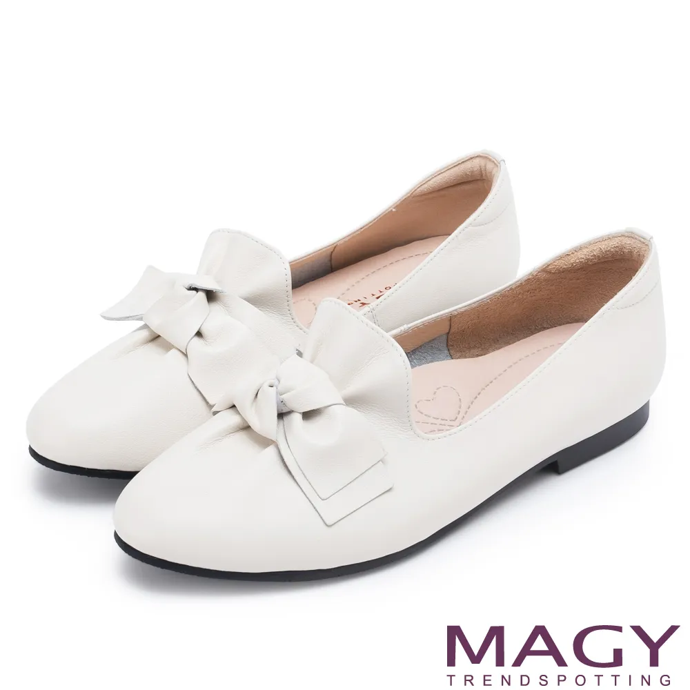 MAGY 扭結蝴蝶結抓皺真皮低跟鞋 淺綠 歷史價格詳細信息