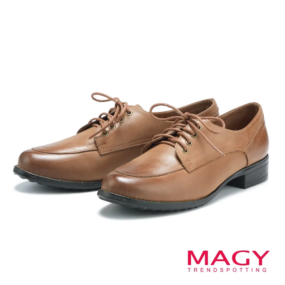 MAGY 蠟感馬銜釦真皮樂福低跟鞋 棕色 歷史價格詳細信息