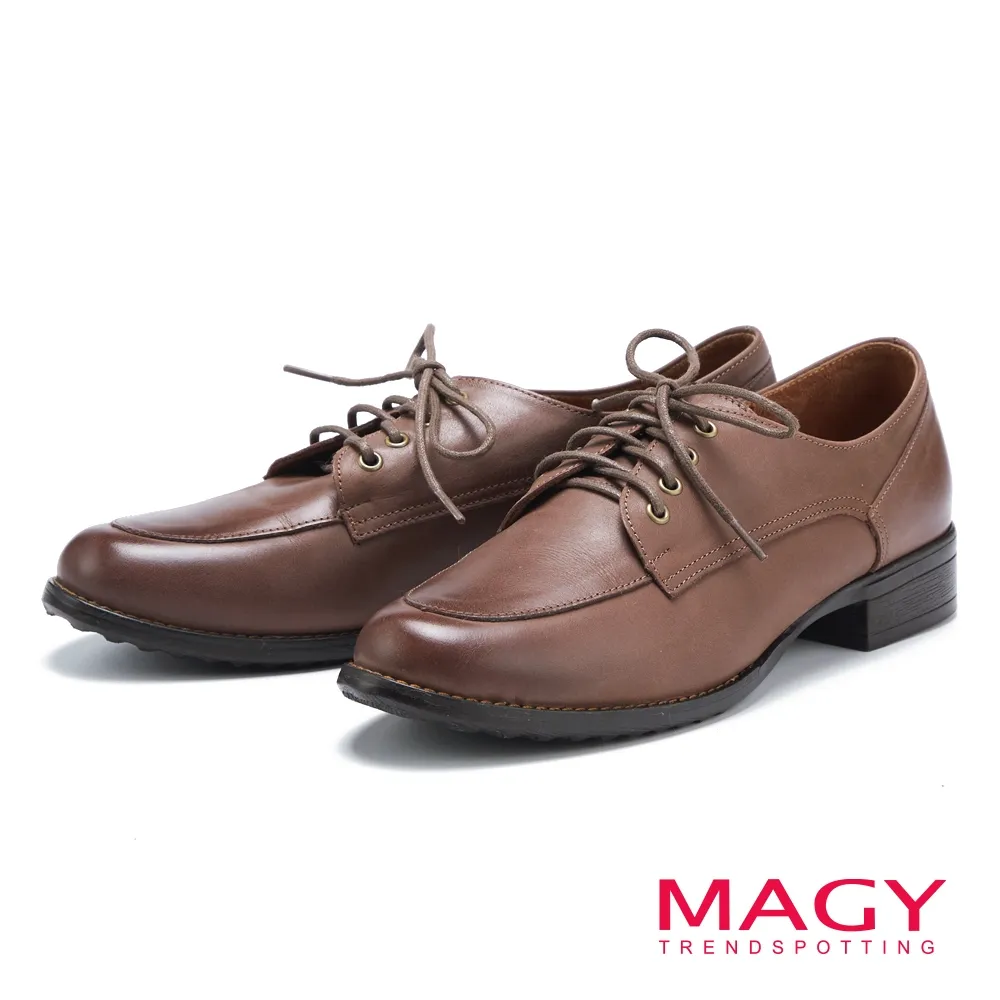 MAGY 蠟感馬銜釦真皮樂福低跟鞋 棕色 歷史價格詳細信息