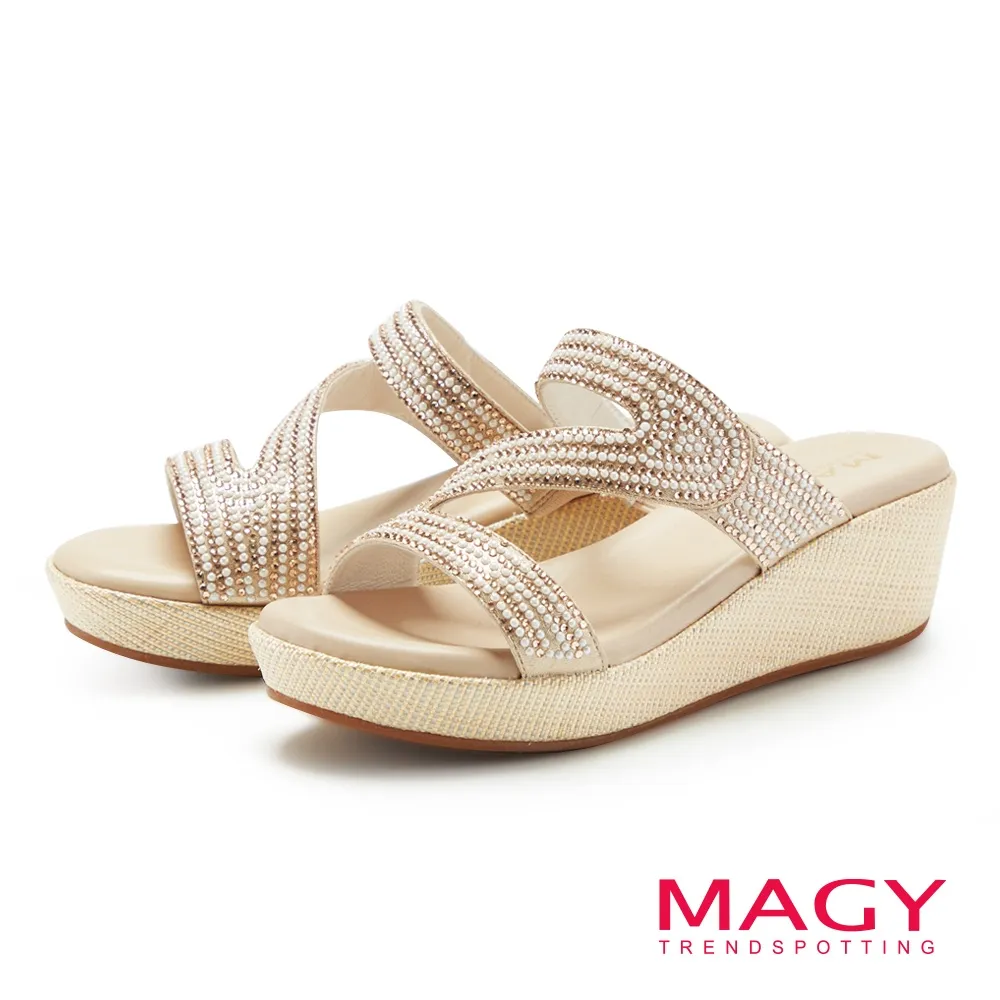MAGY 閃耀燙鑽踝帶高跟涼鞋 米白 歷史價格詳細信息