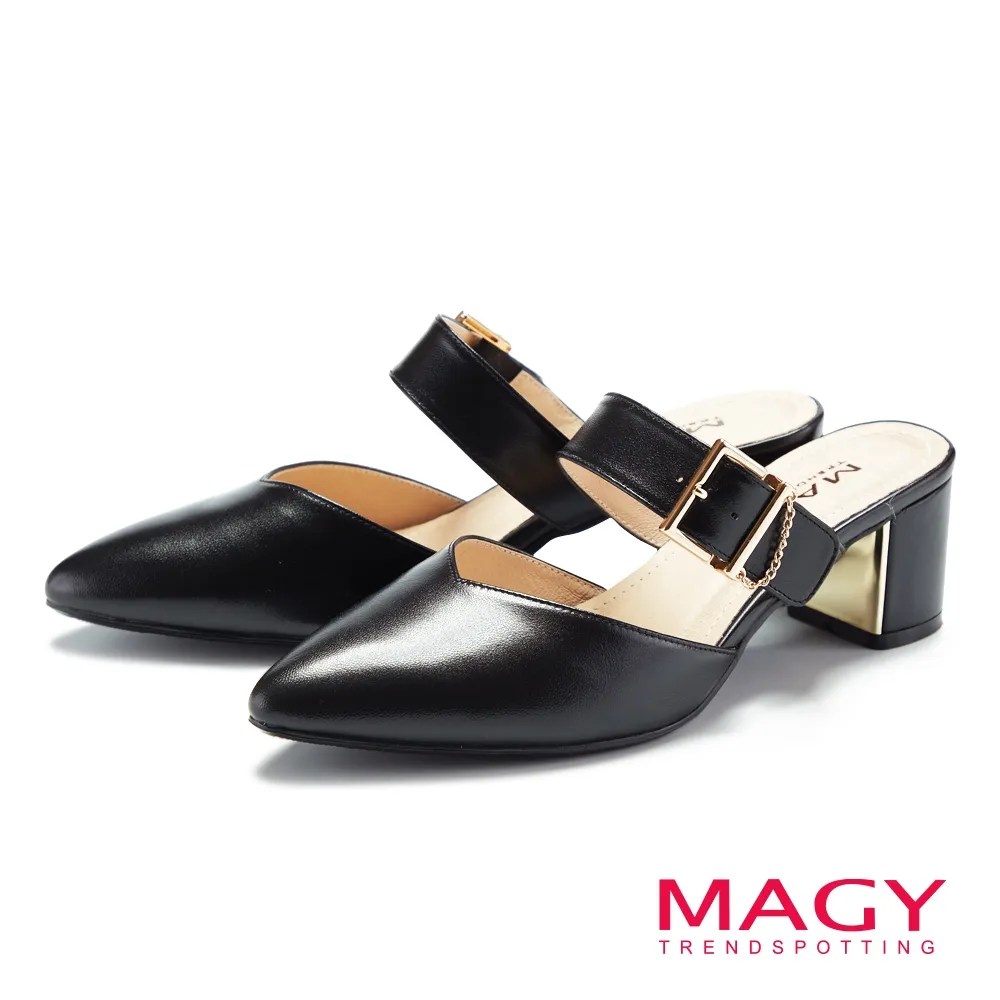 【MAGY】俐落剪裁真皮粗高跟 女 短靴(棕色) 歷史價格詳細信息