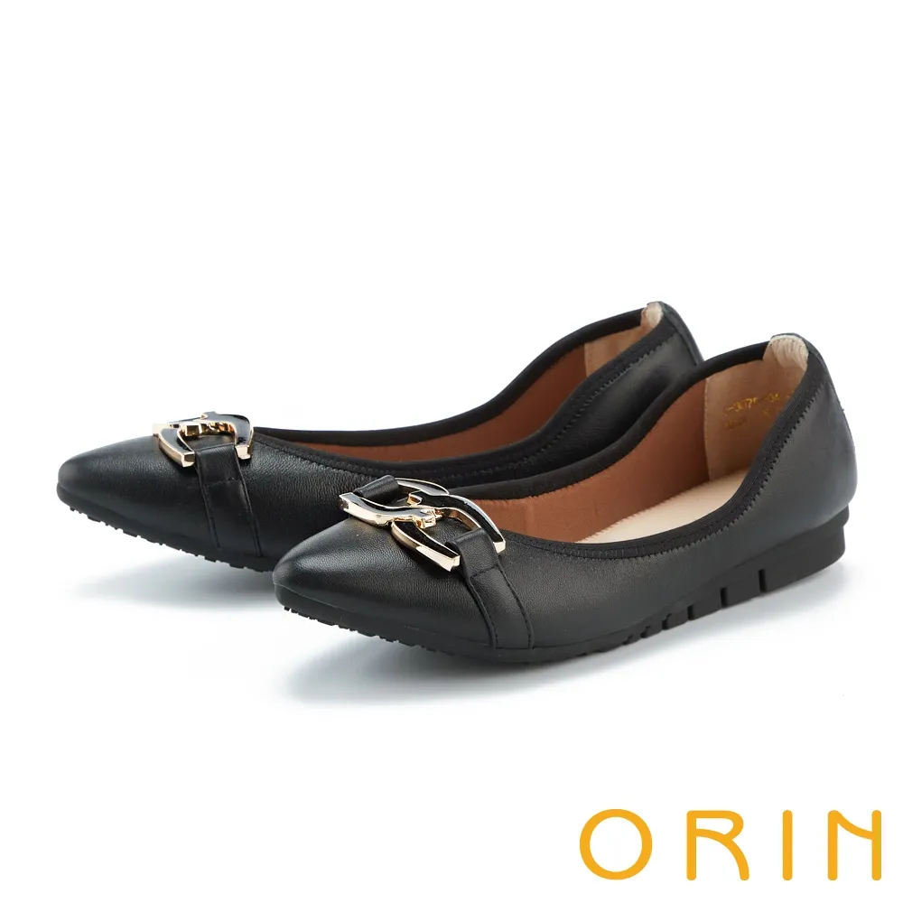 【ORIN】金屬飾條羊皮坡跟厚底拖鞋(白色) 歷史價格詳細信息