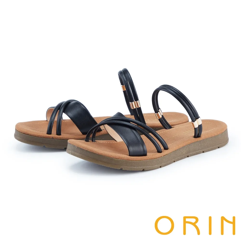 【ORIN】條紋布拼接牛皮側釦飾厚底休閒鞋(藍色) 歷史價格詳細信息