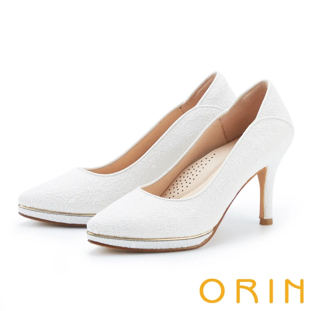 【ORIN】蕾絲亮片厚底綁帶 女 休閒鞋(白色) 歷史價格詳細信息