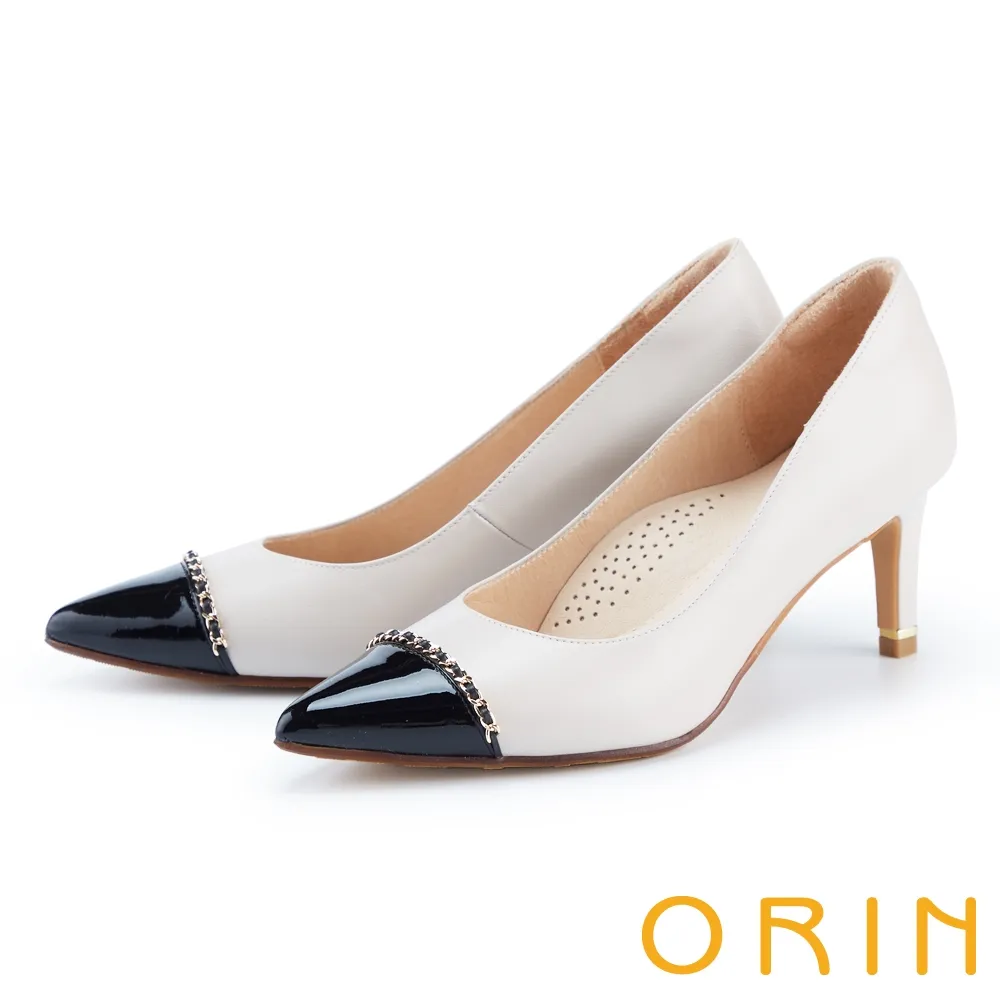 【ORIN】金屬條真皮樂福平底鞋(可可) 歷史價格詳細信息