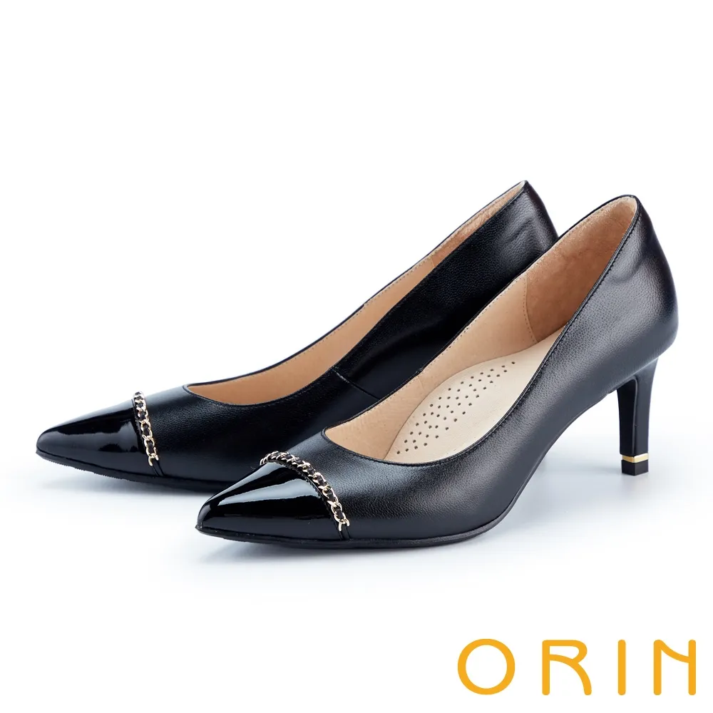 【ORIN】金屬條真皮樂福平底鞋(可可) 歷史價格詳細信息