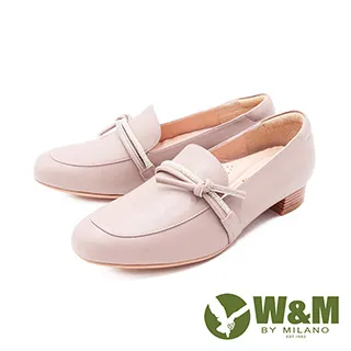 W&M(女)方頭鑽帶莫卡辛鞋 樂福鞋 女鞋-黑(另有裸粉色) 歷史價格詳細信息