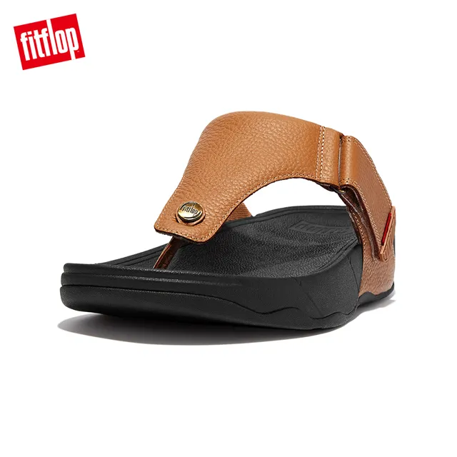 【FitFlop】TRAKK II經典可調式皮革夾腳涼鞋-男(拿鐵米色) 歷史價格詳細信息