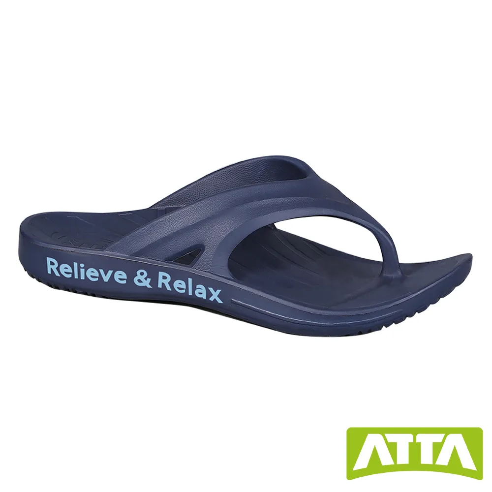 ATTA足弓均壓寬帶夾腳拖鞋-深藍 歷史價格詳細信息