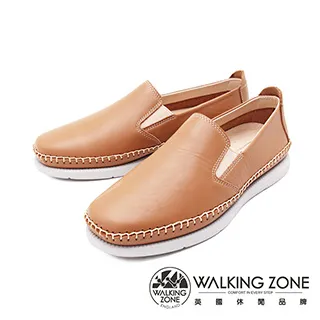 WALKING ZONE(男) 牛皮樂福鞋休閒鞋 男鞋 - 棕(另有黑) 歷史價格詳細信息