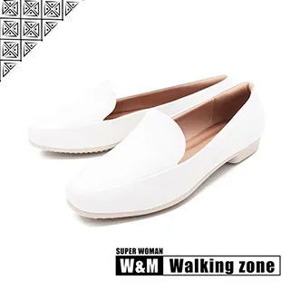 WALKING ZONE SUPER WOMAN系列 百搭方頭平底樂福鞋 女鞋-卡其(另有白.黑) 歷史價格詳細信息