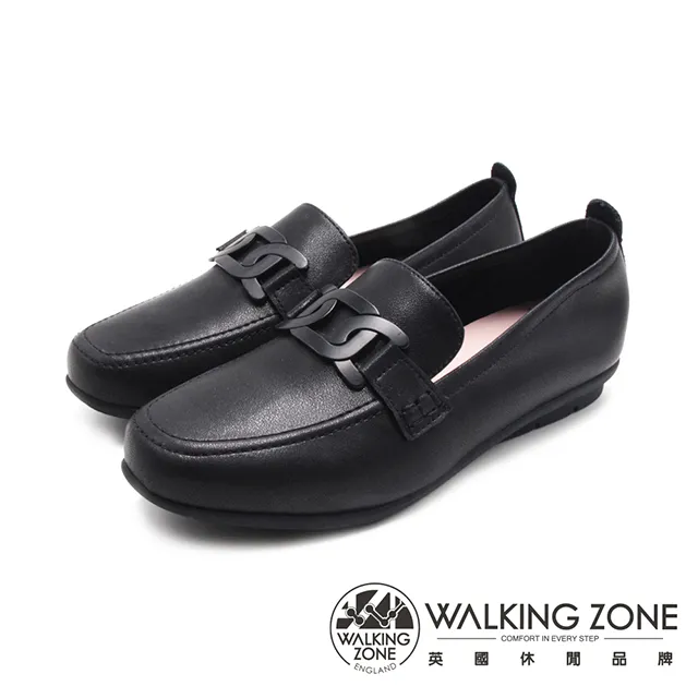 WALKING ZONE(女) 鏈型氣質莫卡辛鞋 女鞋-黑色(另有卡其色) 歷史價格詳細信息